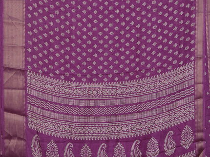 Semi dola pack of 5 multi colour with allover butta prints and zari woven border