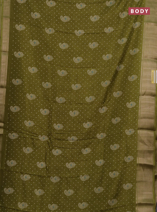 Semi dola pack of 5 multi colour and multi design with allover prints and zari woven border