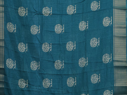 Semi dola pack of 5 multi colour and multi design with allover prints and zari woven border