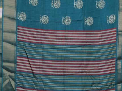 Semi dola pack of 5 multi colour and multi design with allover prints and zari woven border