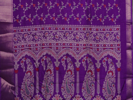 Semi dola pack of 5 multi colour and multi design with allover prints and zari woven border