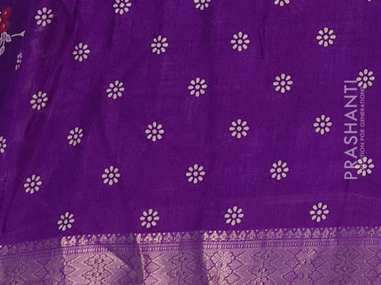 Semi dola pack of 5 multi colour and multi design with allover prints and zari woven border