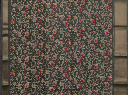 Semi dola pack of 5 multi colour and multi design with allover prints and zari woven border
