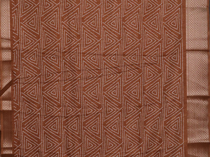 Semi dola pack of 5 multi colour with allover geometric prints and zari woven border