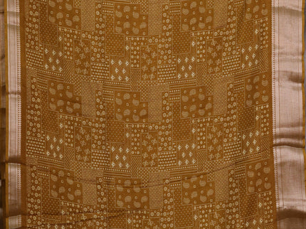 Semi dola pack of 5 multi colour with allover prints and zari woven border