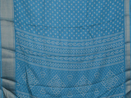 Semi dola pack of 5 multi colour with allover bandhani butta prints and zari woven border