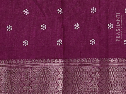 Semi dola pack of 5 multi colour with allover bandhani butta prints and zari woven border
