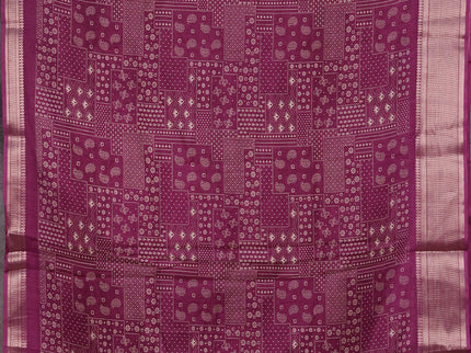 Semi dola pack of 5 multi colour with allover prints and zari woven border