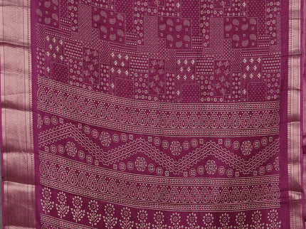 Semi dola pack of 5 multi colour with allover prints and zari woven border