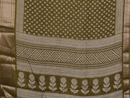 Semi dola pack of 5 multi colour with allover butta prints and zari woven border