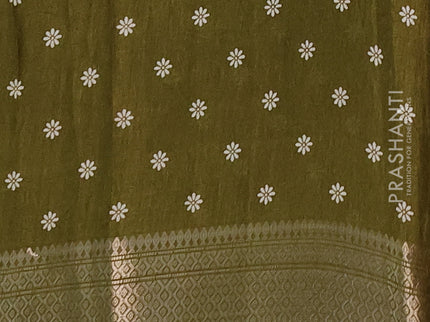 Semi dola pack of 5 multi colour with allover butta prints and zari woven border