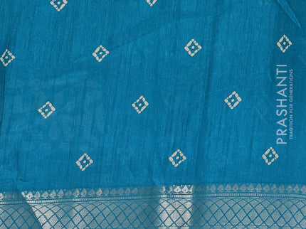 Semi dola pack of 5 multi colour with allover batik butta prints and zari woven border