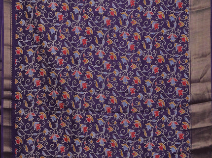 Semi dola pack of 5 multi colour with allover prints and zari woven border