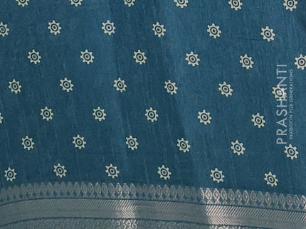 Semi dola pack of 5 multi colour with allover prints and zari woven border