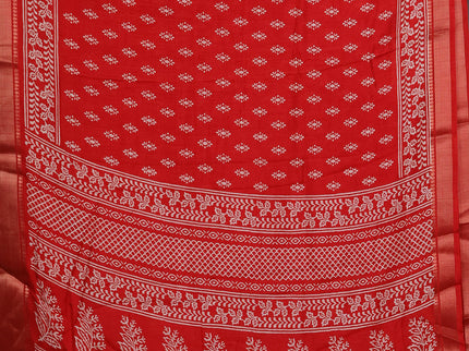 Semi dola pack of 5 multi colour with allover butta prints and zari woven border