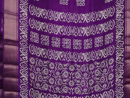 Semi dola pack of 5 multi colour with allover batik butta prints and zari woven border