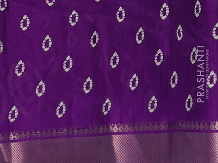 Semi dola pack of 5 multi colour with allover batik butta prints and zari woven border