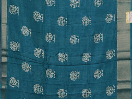 Semi dola pack of 5 multi colour with allover butta prints and zari woven border