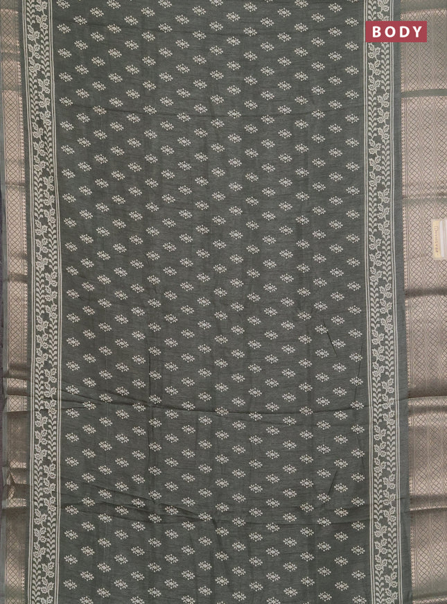 Semi dola pack of 5 multi colour with allover butta prints and zari woven border
