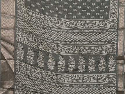 Semi dola pack of 5 multi colour with allover butta prints and zari woven border