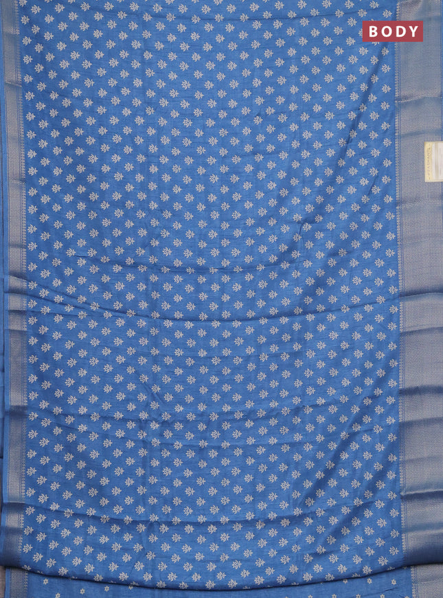 Semi dola pack of 5 multi colour with allover butta prints and zari woven border