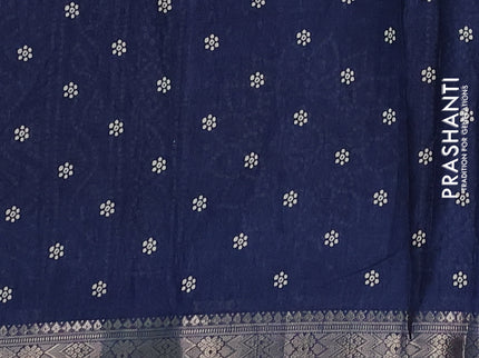 Semi dola pack of 5 multi colour with allover bandhani butta prints and zari woven border