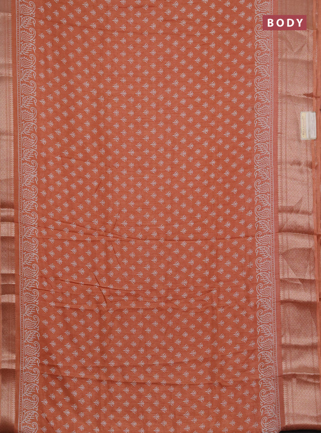 Semi dola pack of 5 multi colour with allover butta prints and zari woven border