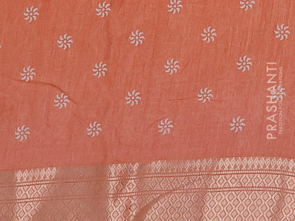 Semi dola pack of 5 multi colour with allover butta prints and zari woven border