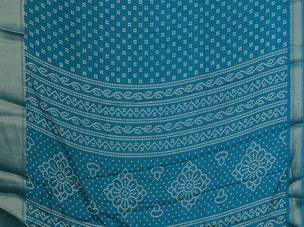 Semi dola pack of 5 multi colour and multi design with allover prints and zari woven border