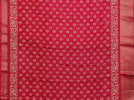 Semi dola pack of 5 multi colour and multi design with allover prints and zari woven border
