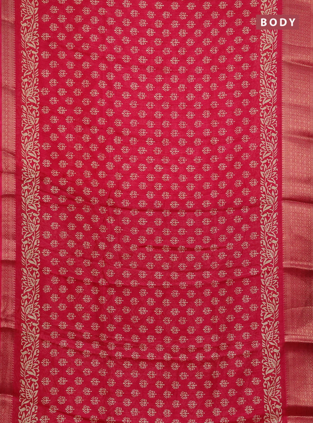 Semi dola pack of 5 multi colour and multi design with allover prints and zari woven border