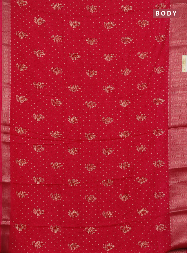 Semi dola pack of 5 multi colour and multi design with allover prints and zari woven border