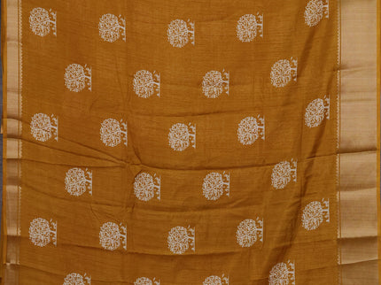 Semi dola pack of 5 multi colour and multi design with allover prints and zari woven border
