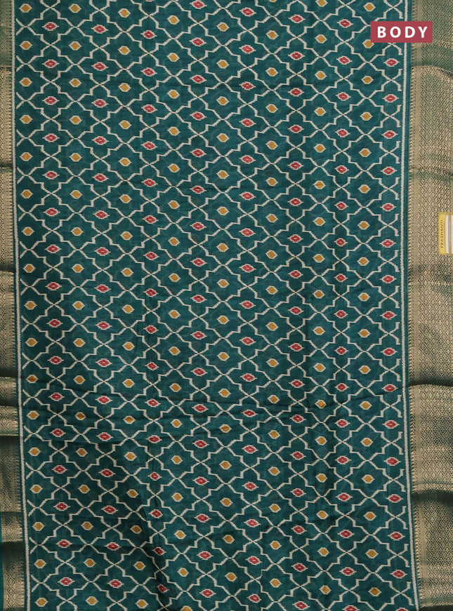 Semi dola pack of 5 multi colour and multi design with allover prints and zari woven border
