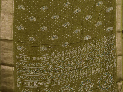 Semi dola pack of 5 multi colour and multi design with allover prints and zari woven border