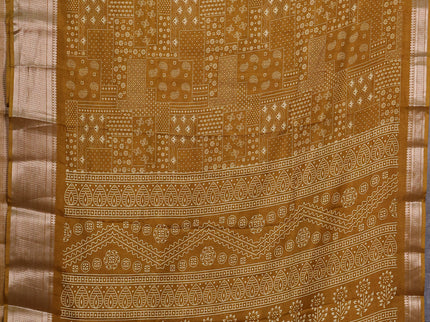 Semi dola pack of 5 multi colour and multi design with allover prints and zari woven border