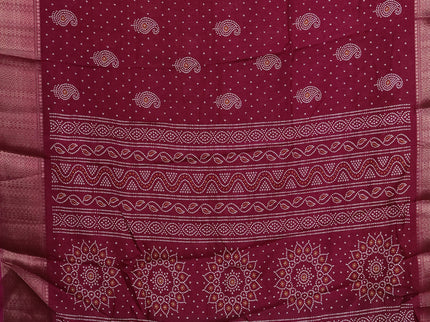 Semi dola pack of 5 multi colour and multi design with allover prints and zari woven border