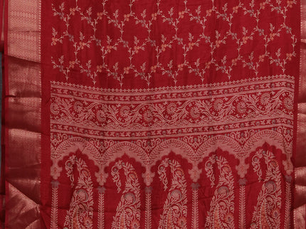 Semi dola pack of 5 multi colour and multi design with allover prints and zari woven border