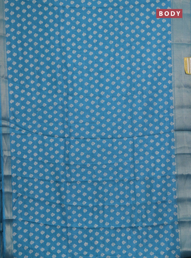 Semi dola pack of 5 multi colour and multi design with allover prints and zari woven border