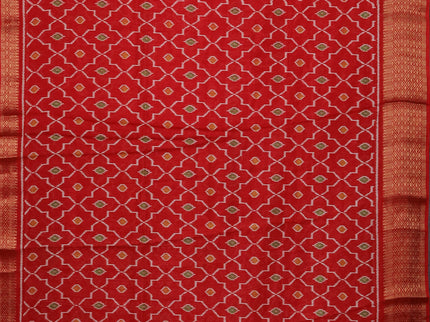 Semi dola pack of 5 multi colour and multi design with allover prints and zari woven border