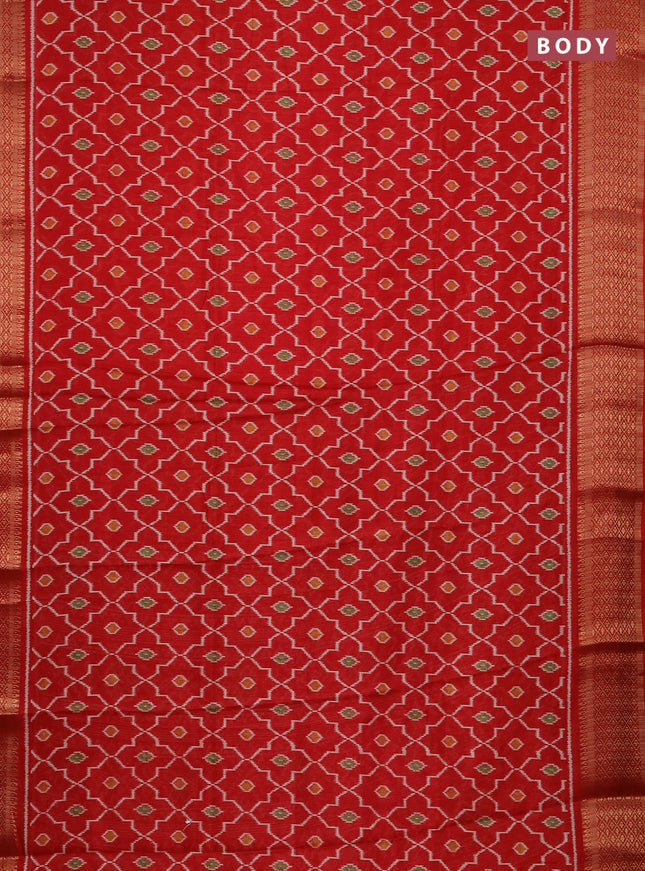 Semi dola pack of 5 multi colour and multi design with allover prints and zari woven border
