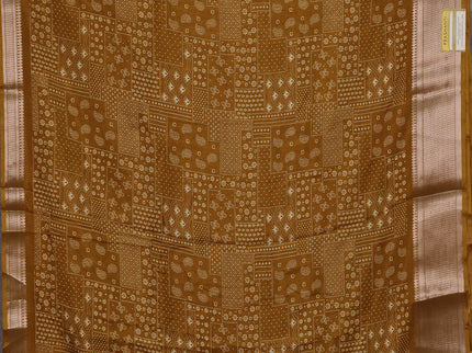 Semi dola pack of 5 multi colour and multi design with allover prints and zari woven border