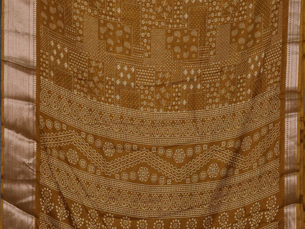 Semi dola pack of 5 multi colour and multi design with allover prints and zari woven border