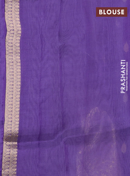 Banarasi tissue silk saree lavender with allover zari woven buttas and zari woven piping border