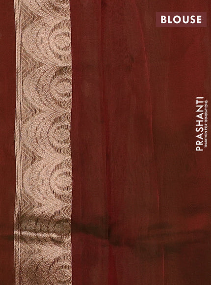 Banarasi tissue silk saree manthulir green with allover silver & zari woven buttas and zari woven piping border