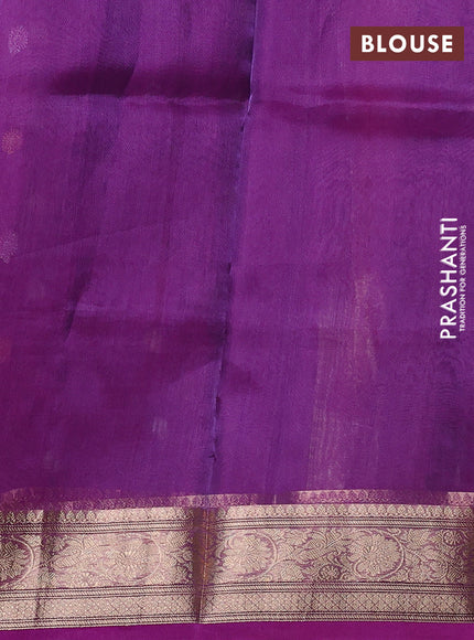 Banarasi tissue silk saree purple with allover zari woven buttas and zari woven border
