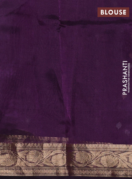 Banarasi tissue silk saree purple with alllover silver & zari woven buttas and zari woven border