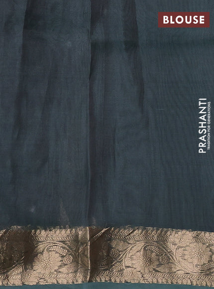 Banarasi tissue silk saree pastel green with allover silver & zari woven buttas and zari woven border