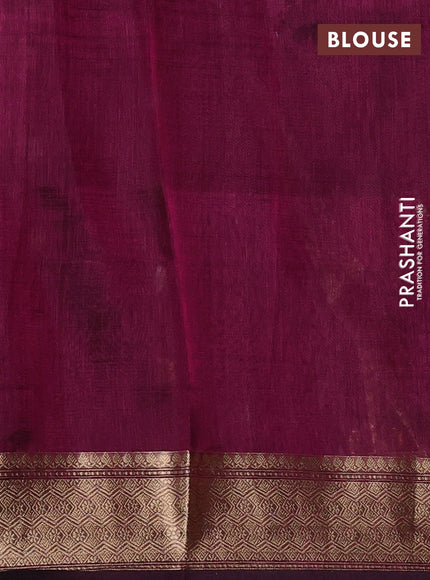 Banarasi tissue silk saree magenta pink with allover silver & zari woven buttas and zari woven border