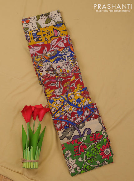 Kalamkari cotton blouse bit multi colour and multi design pack of 10